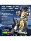 W-KING D320 Portable Speaker 40W, IP67 Waterproof, APP Control, High-Q